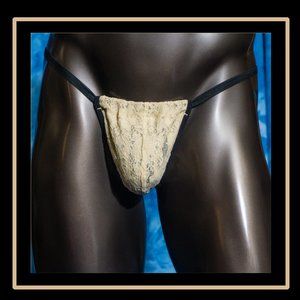 Mens Tan Lace Gstring